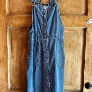 Denim overall dress